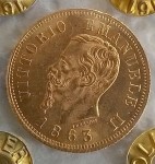10 lire 1863 periziato Q.FDC €260 - Bra Come da...