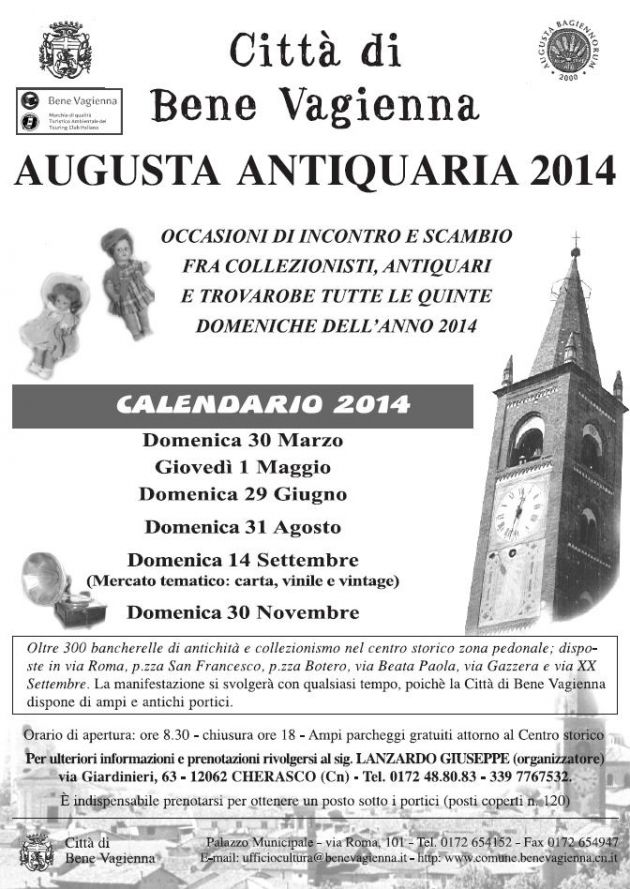 Augusta Antiquaria 2014 a Bene Vagienna (carta, vinile e vintage)