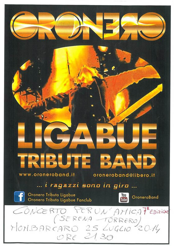 Oronero Ligabue Tribute Band a Mombarcaro 