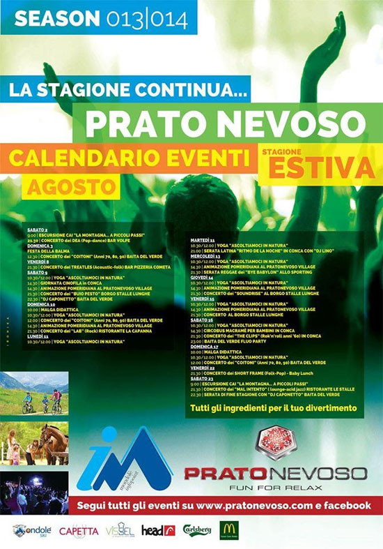 Evento dell'estate 2014 a Prato Nevoso