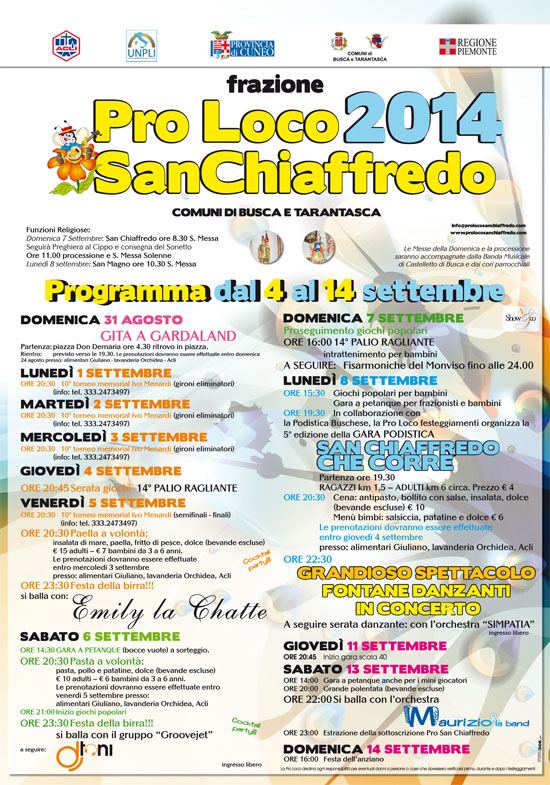 Festa di San Chiaffredo di Busca e Tarantasca 2014