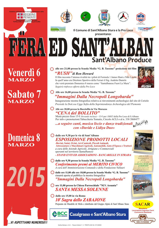 Fera ed Sant'Alban 2015 a Sant'Albano Stura