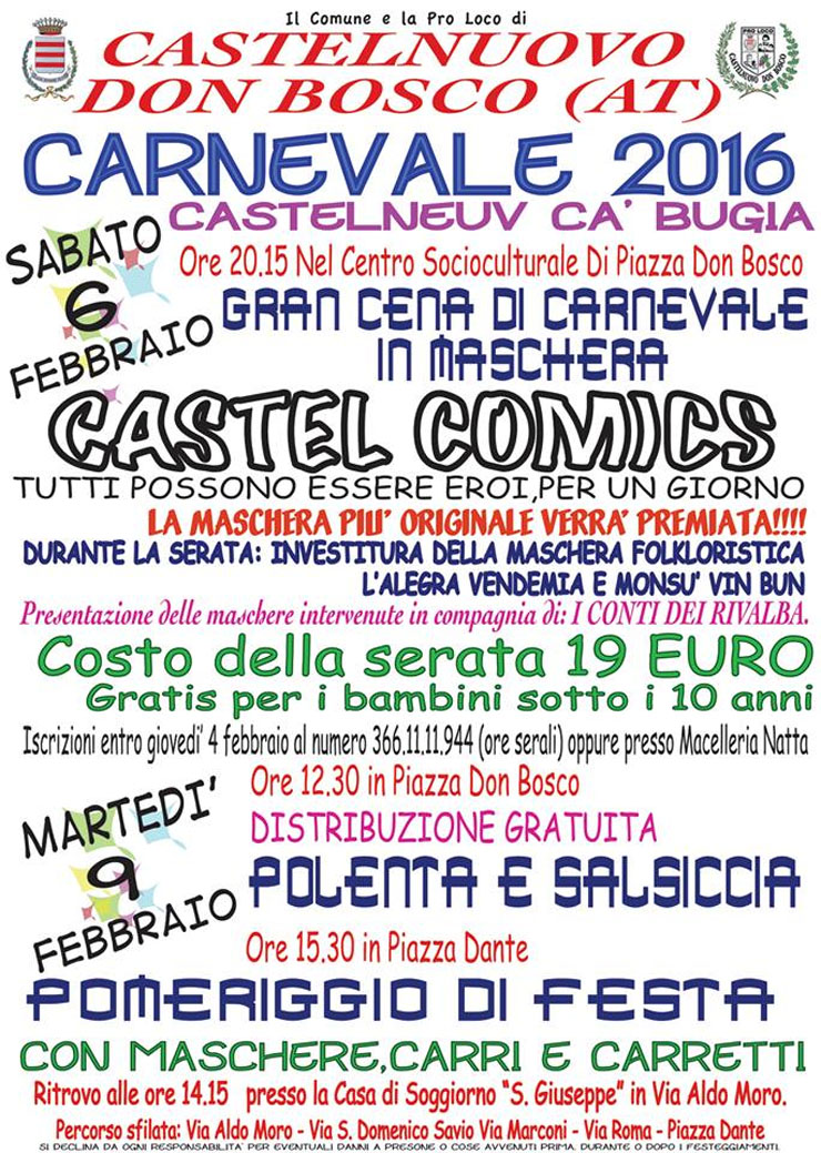 Carnevale di Castelnuovo Don Bosco 2016