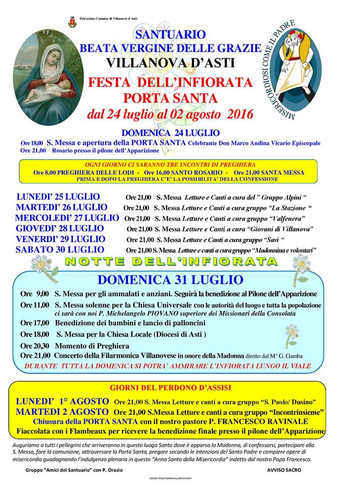 Festa dell'Infiorata Porta Santa 2016 a Villanova d'Asti