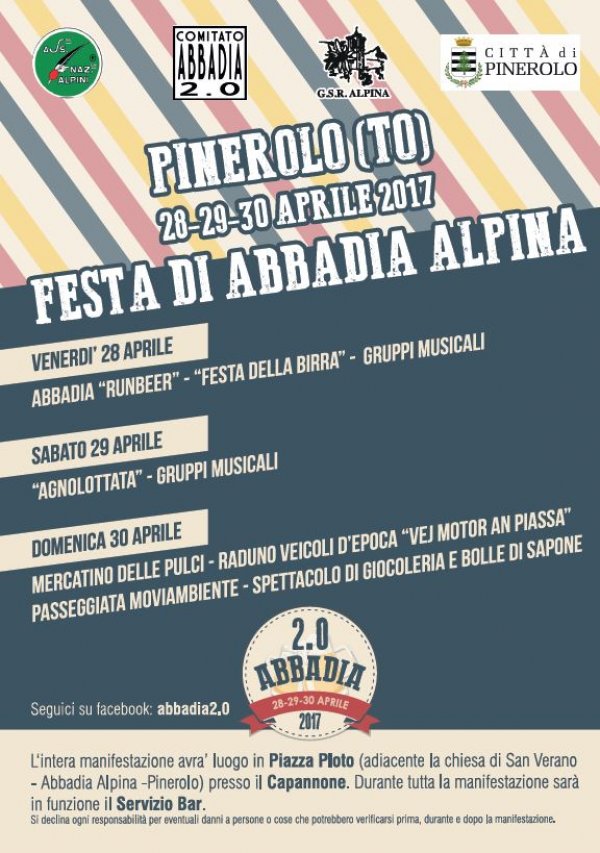 Festa di Abbadia Alpina 2017 a Pinerolo