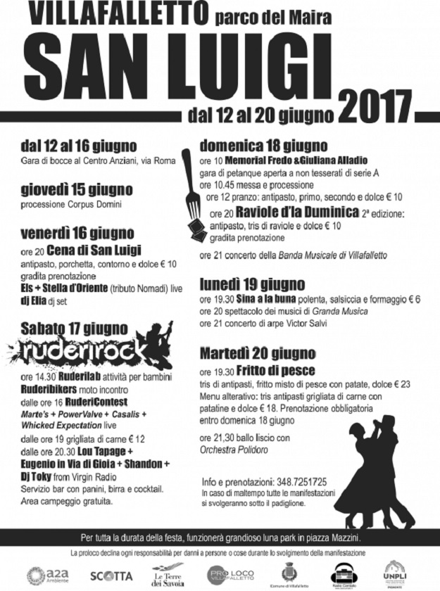 Festa patronale di San Luigi 2017 a Villafalletto