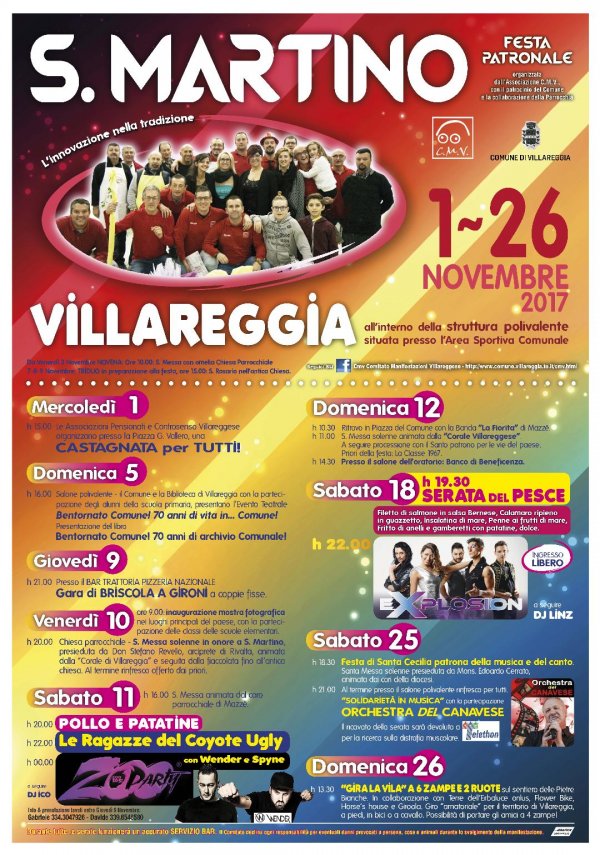 Festa patronale di San Martino 2017 a Villareggia