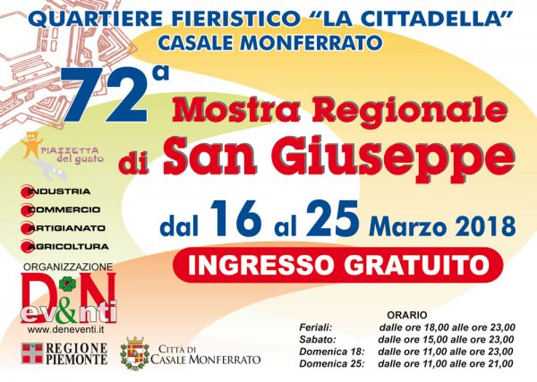 Mostra Regionale di San Giuseppe 2018 a Casale Monferrato