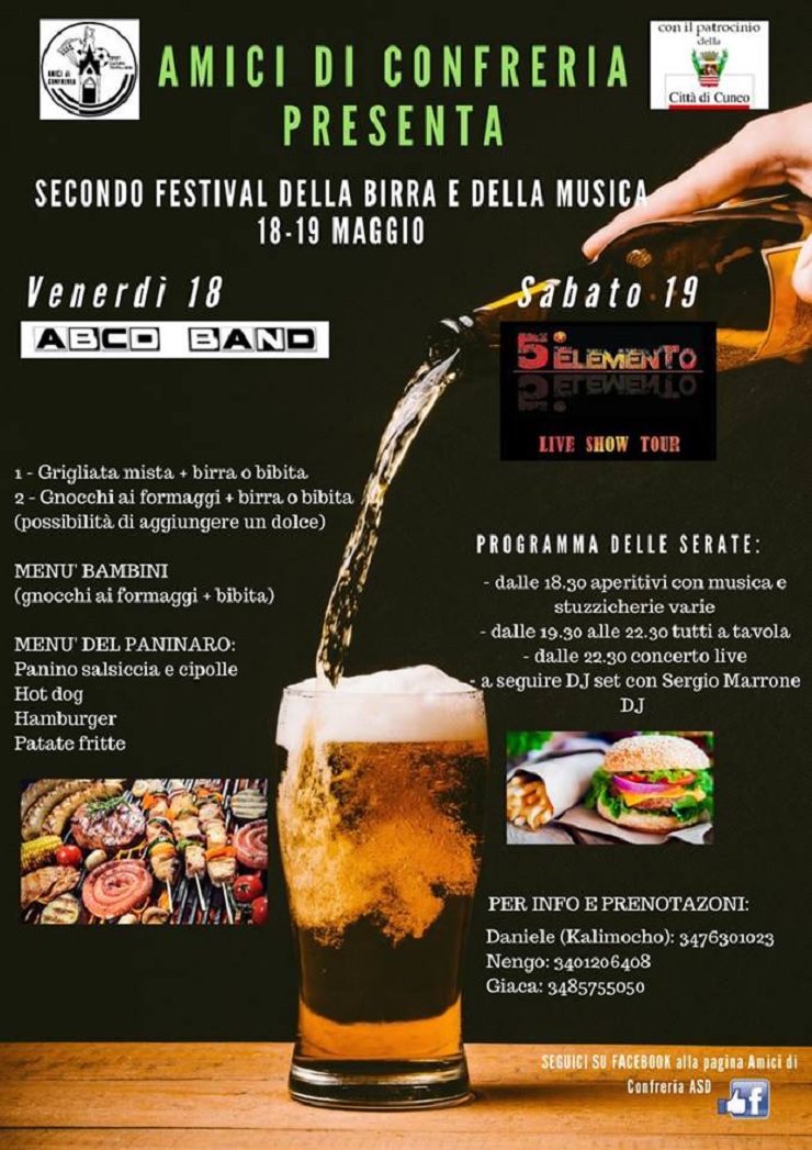 Festival della birra e della musica 2018 a Confreria di Cuneo