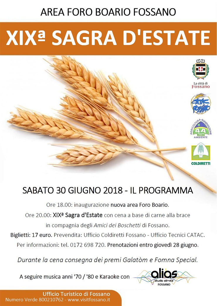 Sagra d'Estate 2018 a Fossano