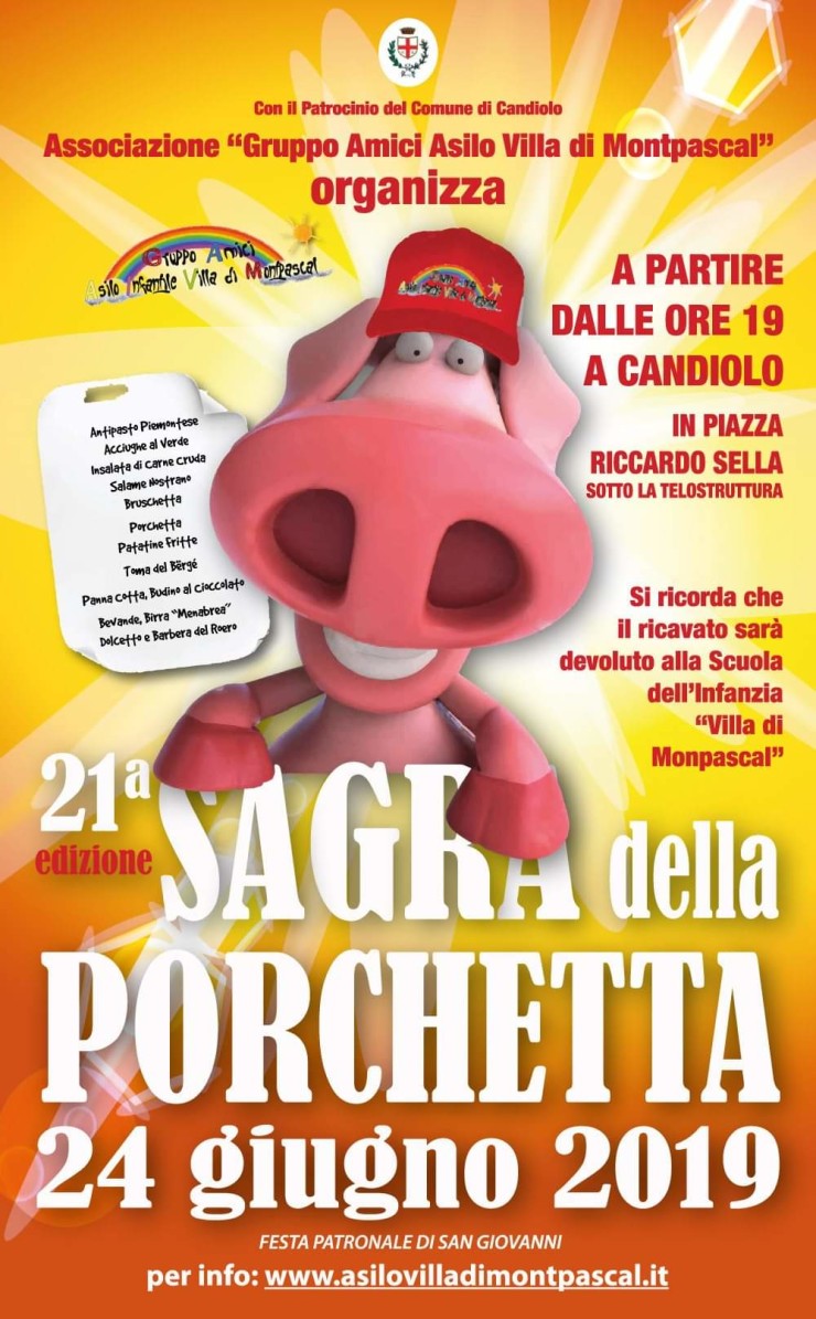 CANDIOLO (TO): Sagra della Porchetta 2019