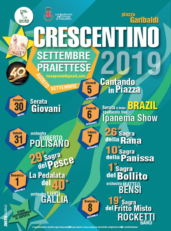 CRESCENTINO (VC): Settembre Praiettese 2019