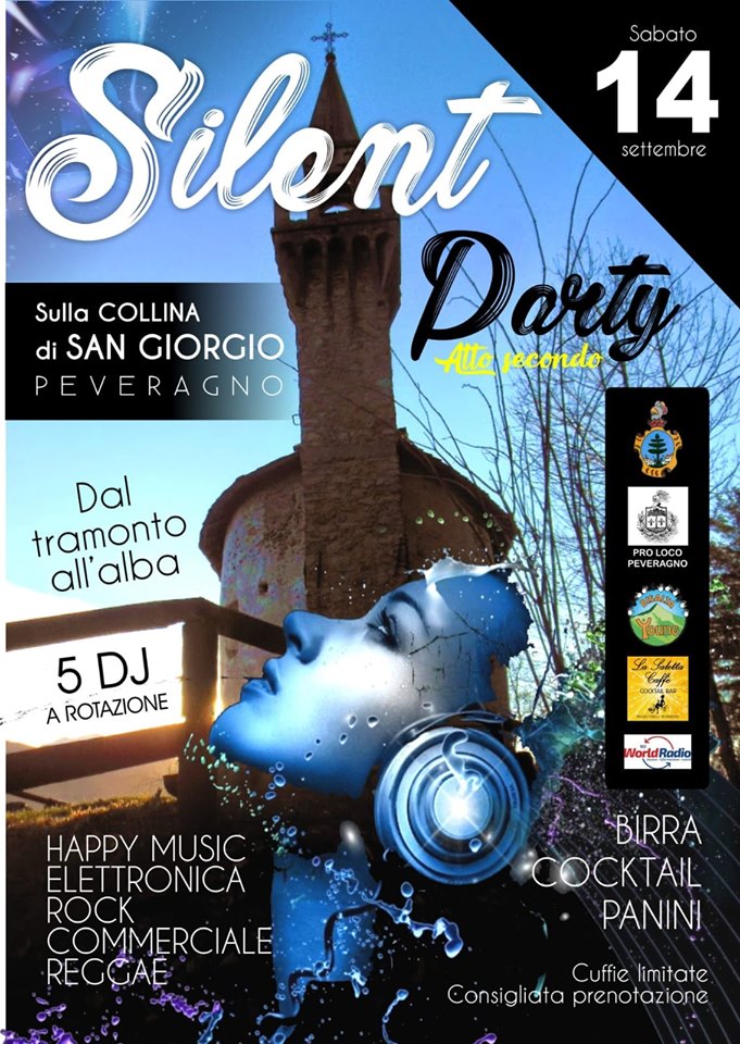 PEVERAGNO: Silent Party 2019 sulla collina di San Giorgio
