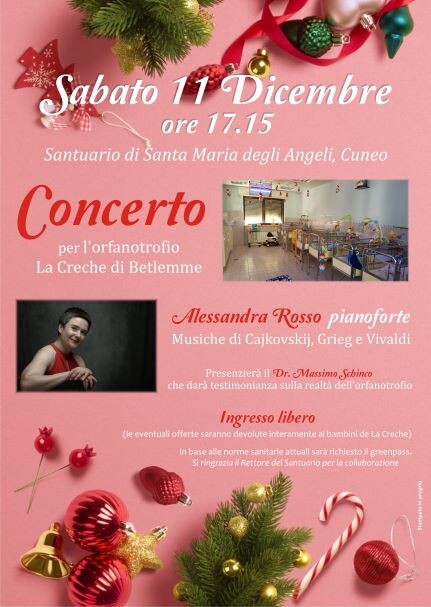 CUNEO: Concerto della pianista Alessandra Rosso per i bambini dell'orfanotrofio