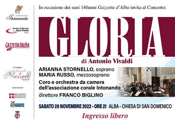 ALBA: Gloria di Antonio Vivaldi per i 140 anni di Gazzetta d'Alba