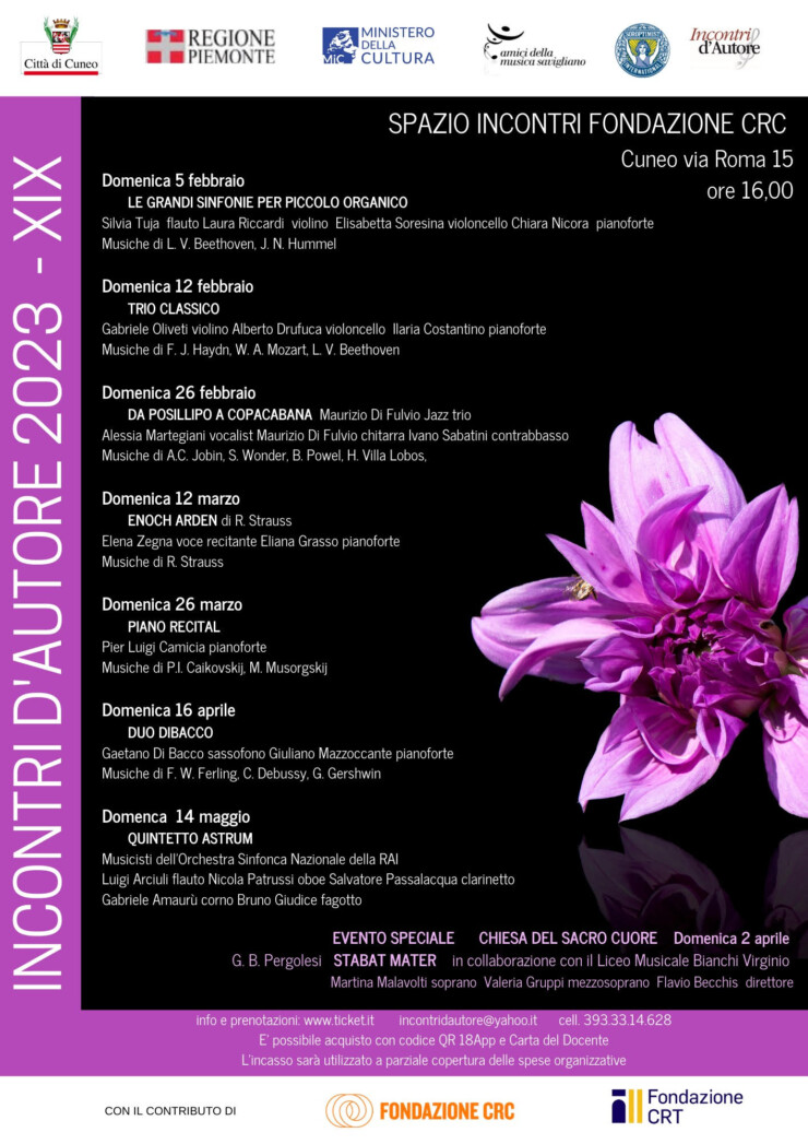 CUNEO: Piano Recital - Incontri d'Autore 2023