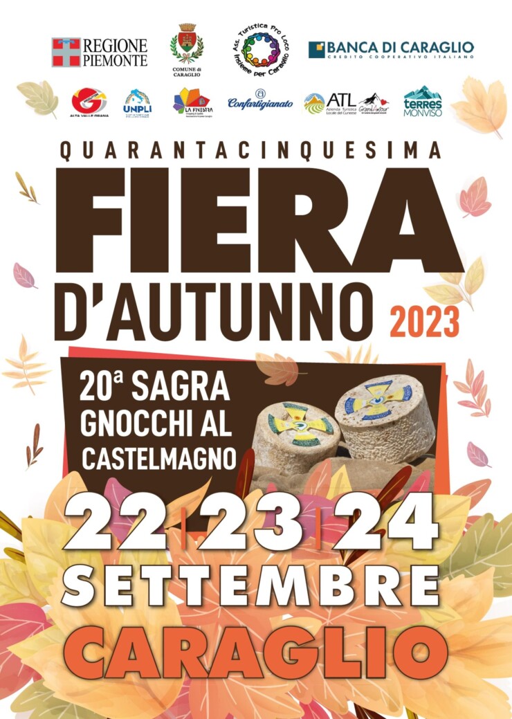 CARAGLIO: Fiera d'Autunno 2023 - Sagra Gnocchi al Castelmagno