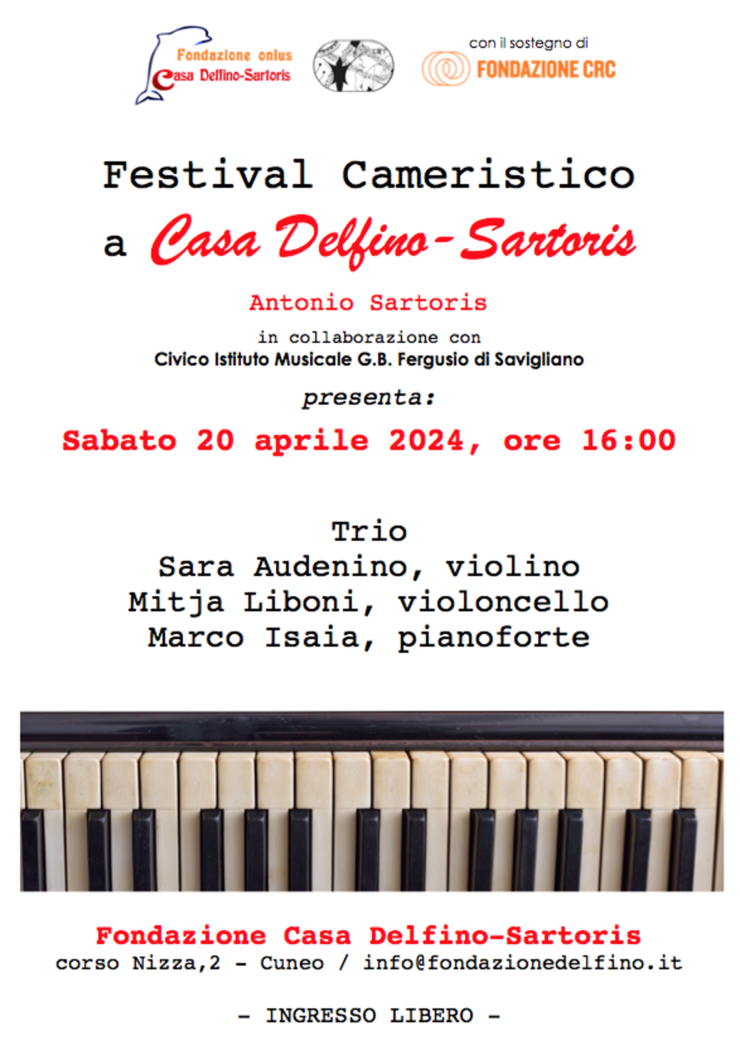 CUNEO: "Giovani musicisti a Casa Delfino-Sartoris"